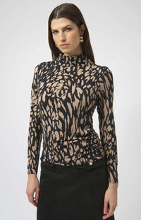 Joseph Ribkoff Fitted Animal Print Top