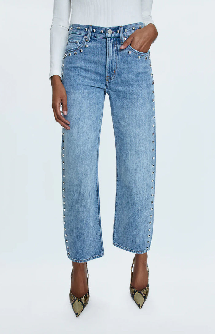 Pistola Lexi Bowed Straight Jeans