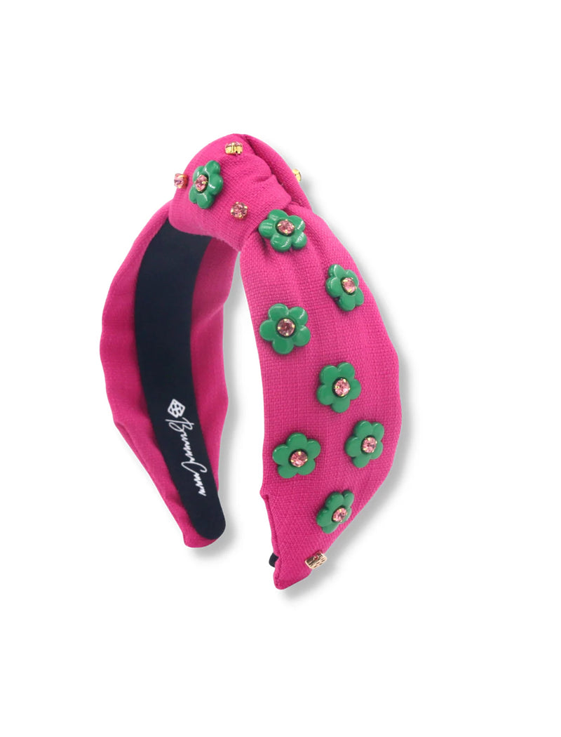 Magenta & Green Flower Headband Brianna Cannon