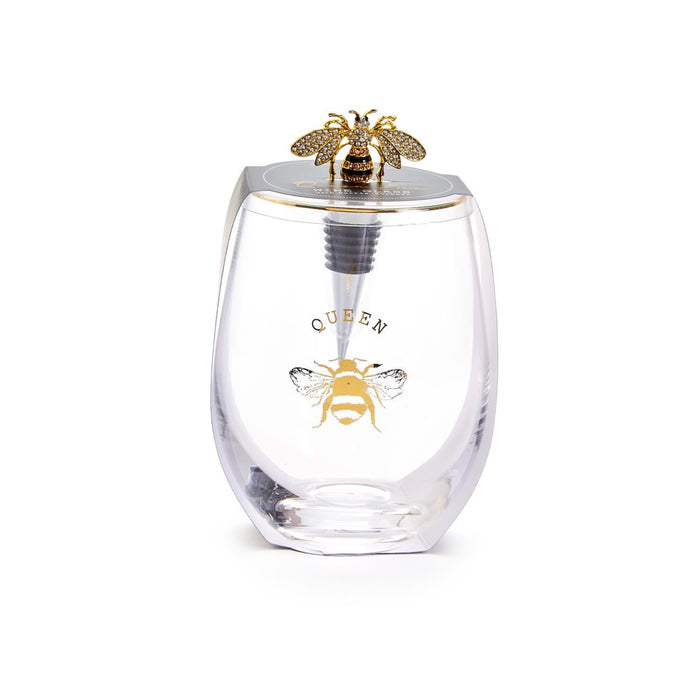 Queen Bee Wine Glasses