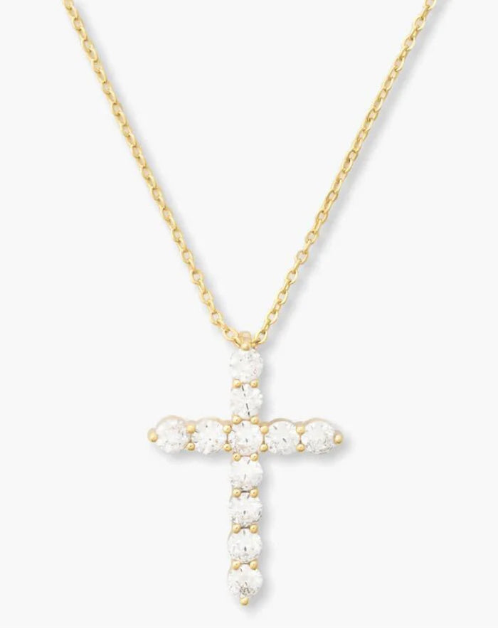 Oh She Fancy" Cross Pendant- 15’ Gold
