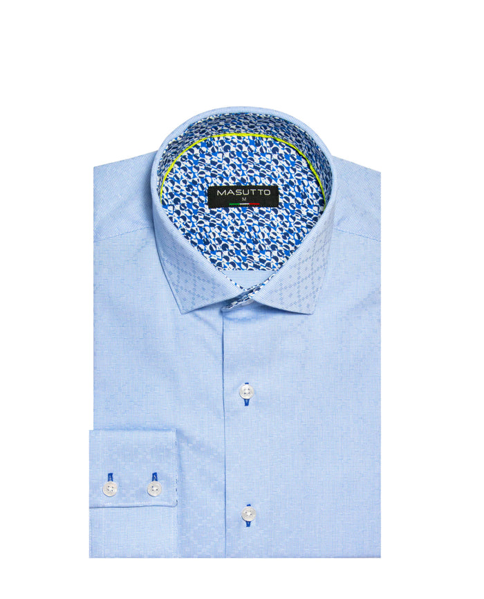 Leeds Blue Masutto Dress Shirt