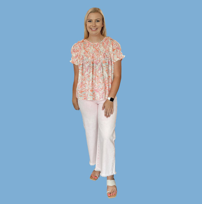 Spring Lotus Eyelet Blouse