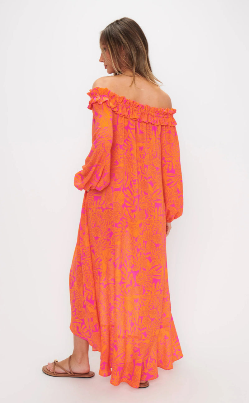 Show Me Your MuMu Bobbi Maxi Dress- Fuschia Shells Pebble