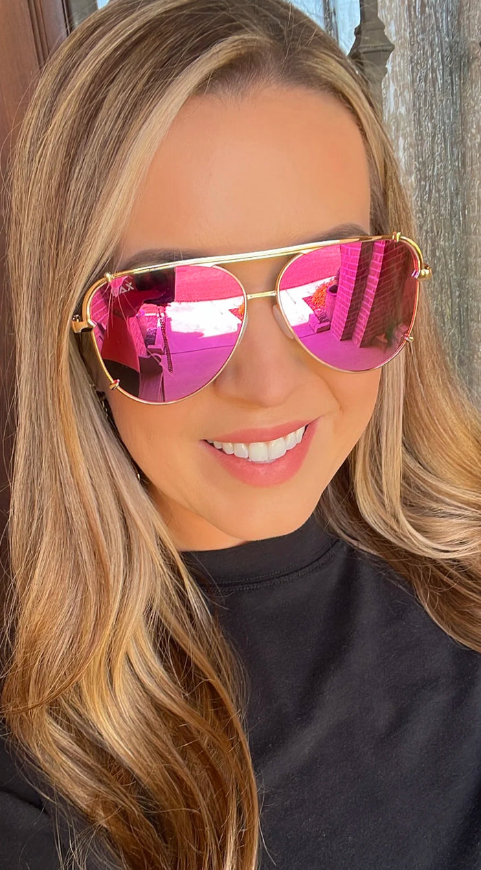 Shay Hot Pink Sunglasses