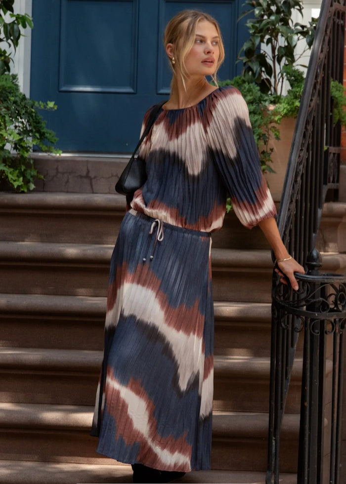Bella Dahl- Midnight Ties Pleated Skirt