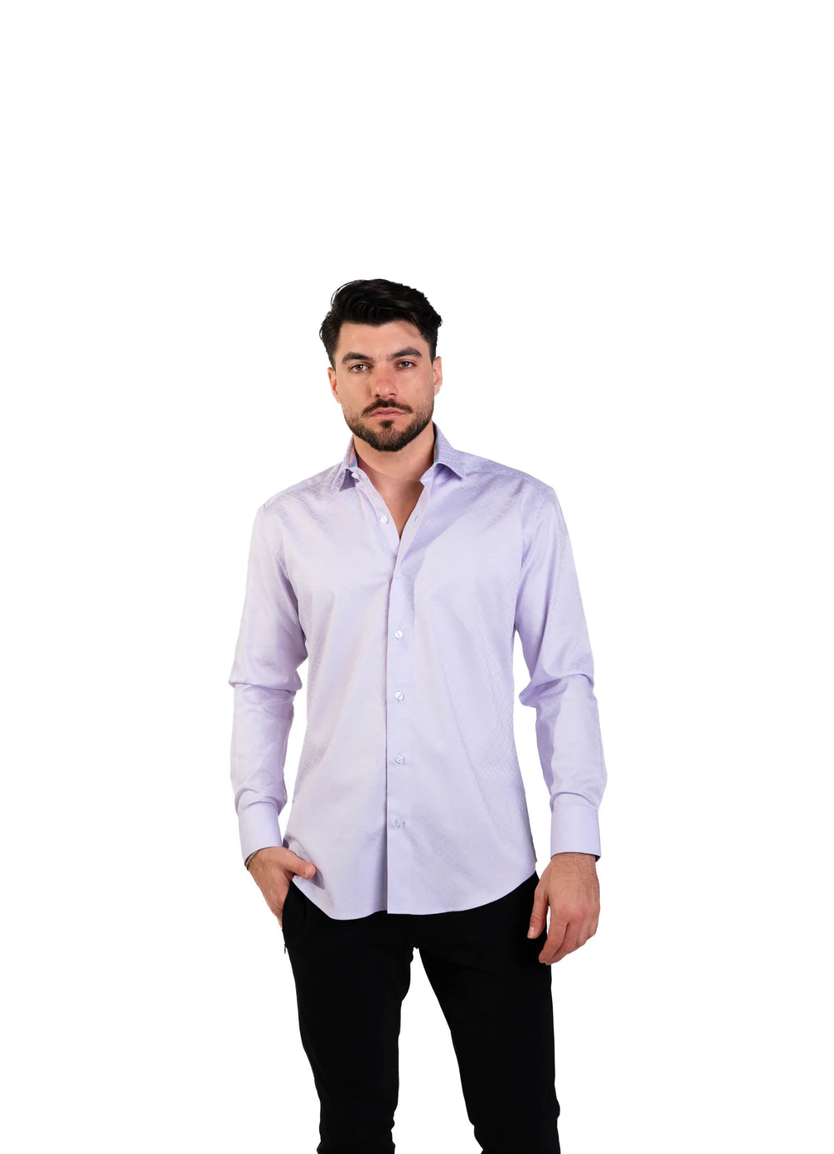 Leeds Purple Masutto Dress Shirt