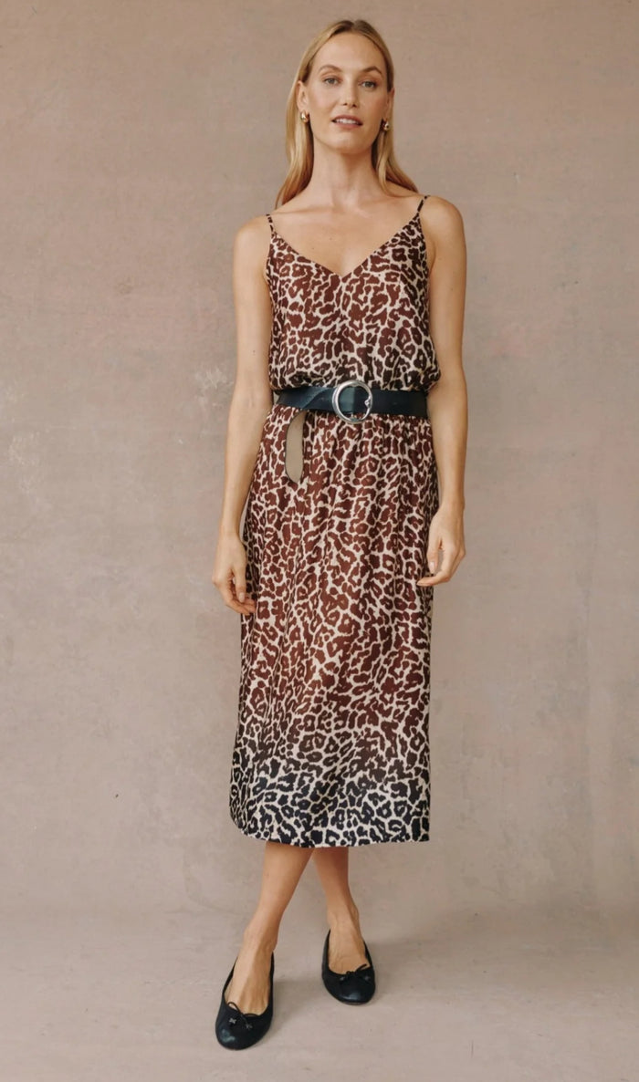 Bella Dahl- Leopard Gathered Skirt