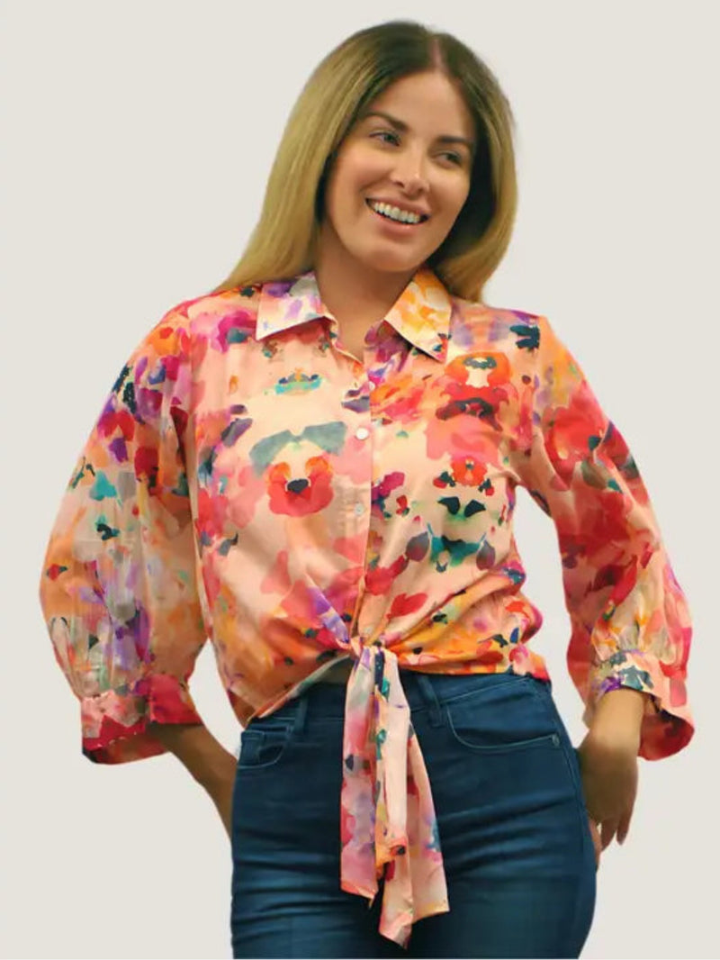 Kinzie Abstract Blouse