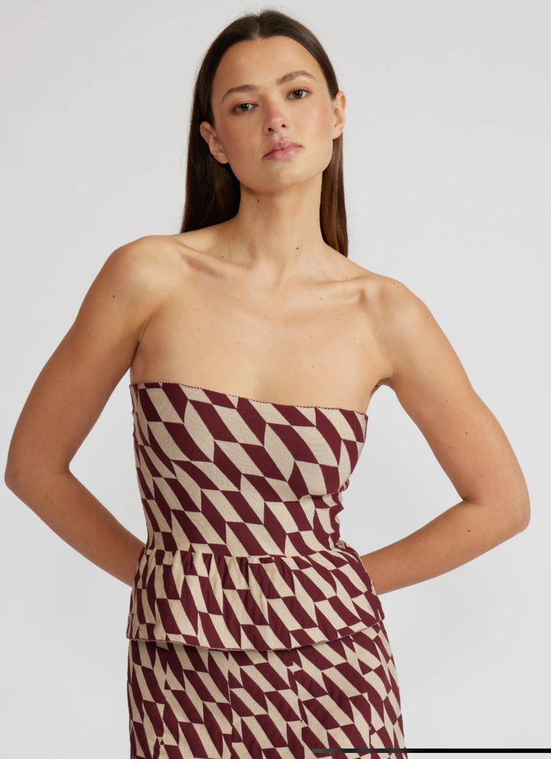 Lucy Paris- Antonella Strapless Top