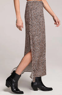 Saltwater Luxe- Seraphyne Leopard Midi Skirt