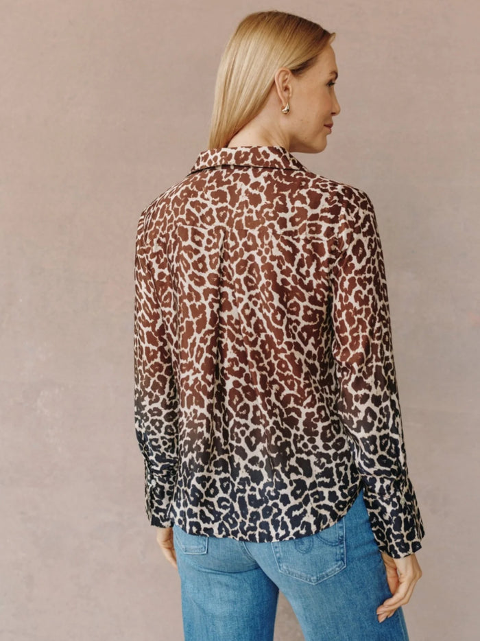 Bella Dahl- Leopard Wide Collar Button Down