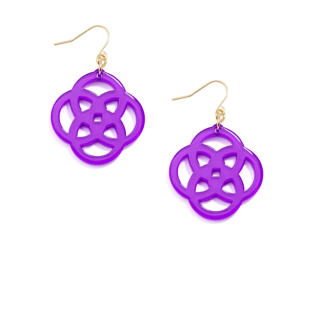 Grace Drop Earring- Purple
