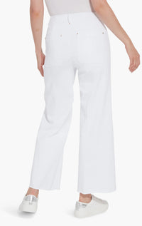 Lysse Erin Hi Waist Wide Leg Denim- White