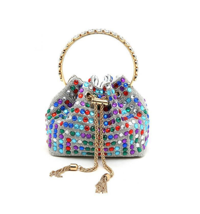 Multi Color Jeweled Purse