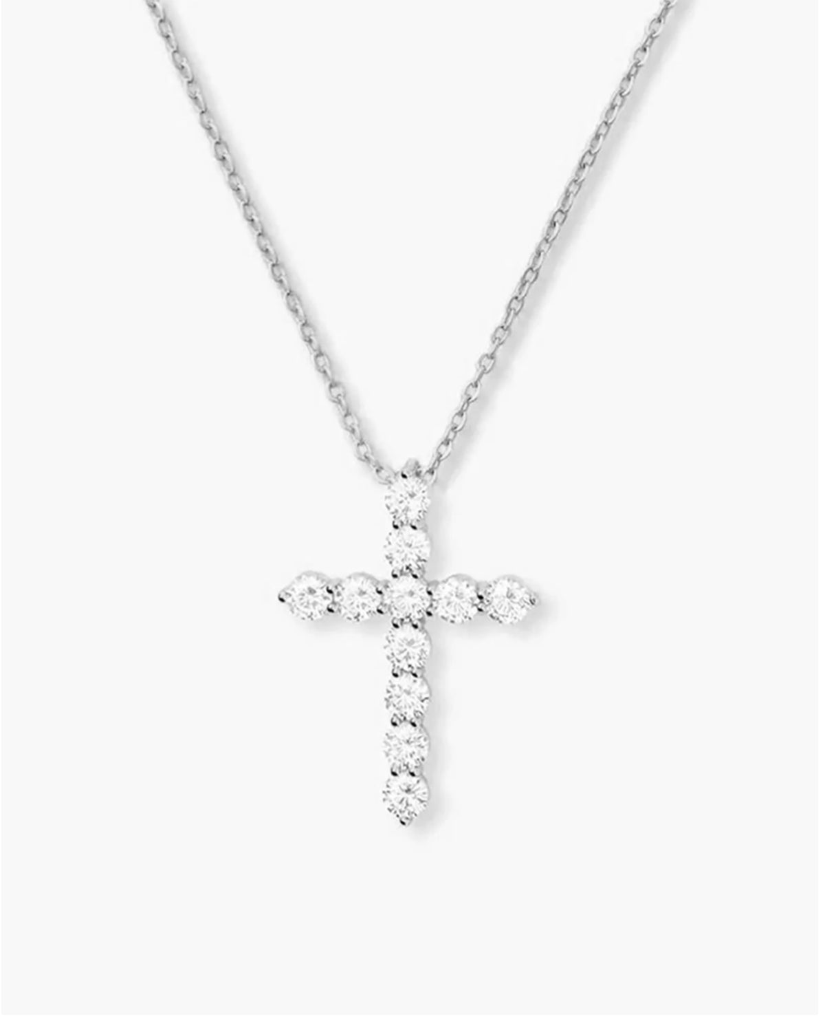 Oh She Fancy" Small Cross Pendant- Silver