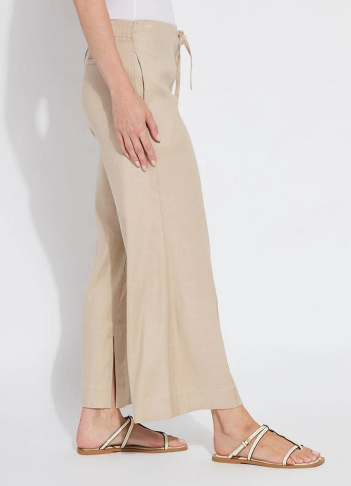 Lysse Nixie Drawstring Linen Wide Leg Pant