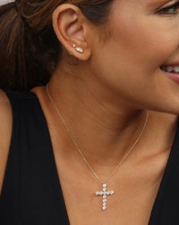 Oh She Fancy" Cross Pendant- 15’ Gold