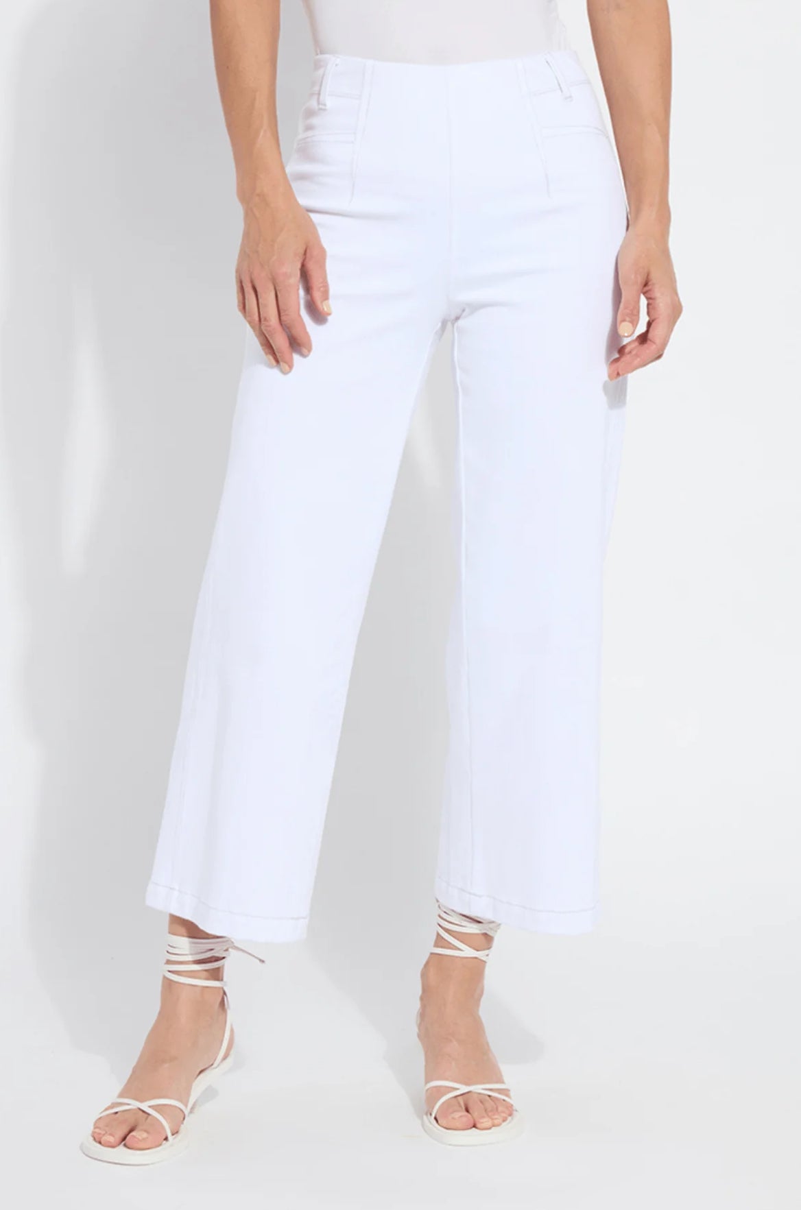 Lysse Layton Wide Leg Crop- White