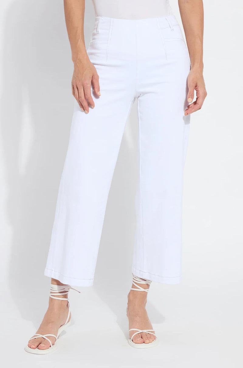 Lysse Layton Wide Leg Crop- White