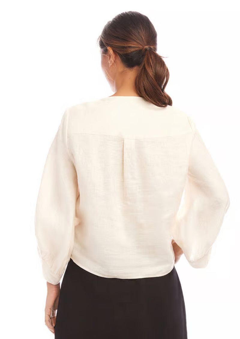 Karen Kane Blouson Linen Top