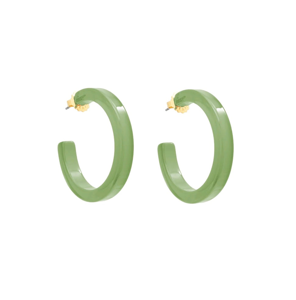 Sage Medium Hoop Earrings