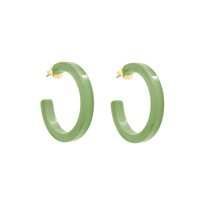 Sage Medium Hoop Earrings