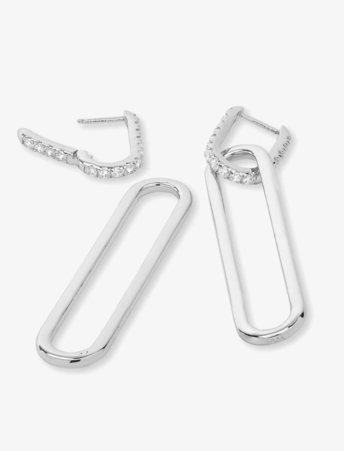 Mama Carrie Chain Convertible Huggies - Silver/White