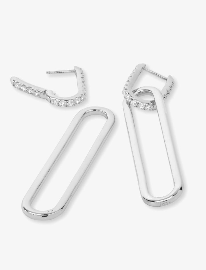 Mama Carrie Chain Convertible Huggies - Silver/White