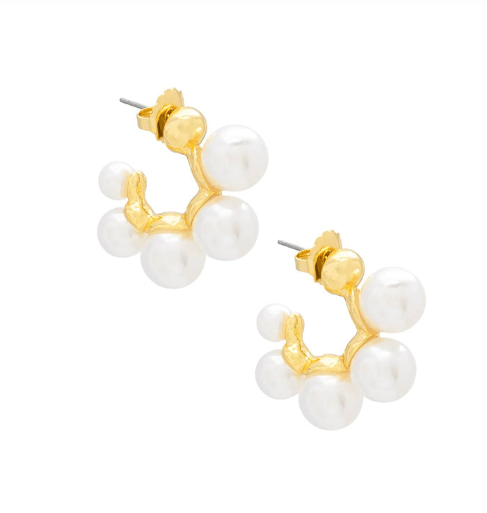 Pearl Hoop Earrings