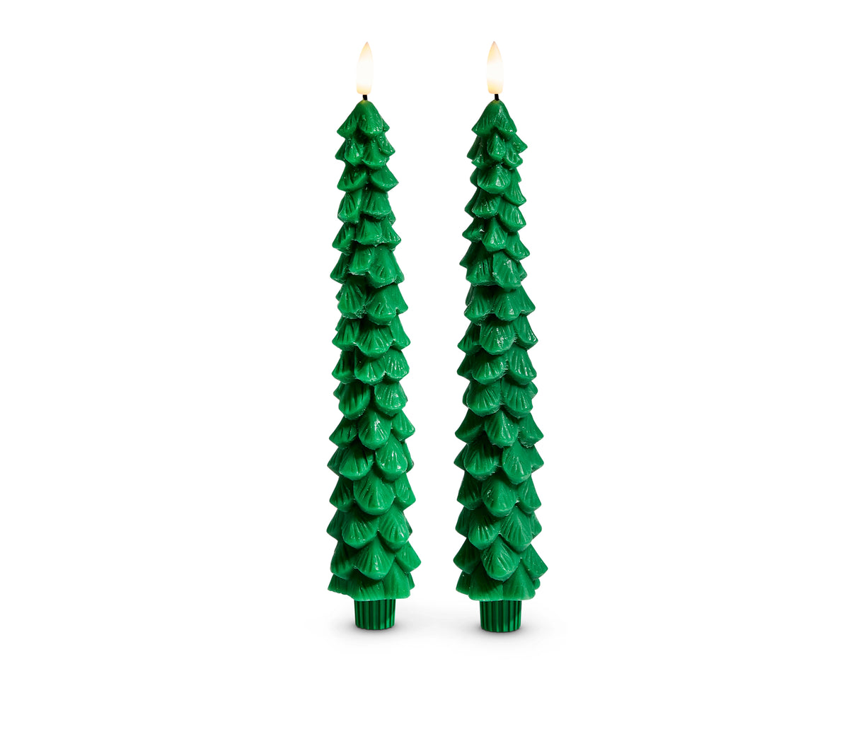 10.5" Green Tree Taper Candles