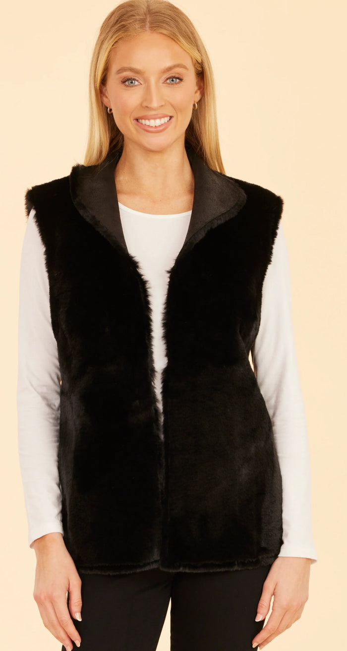 DolceCabo Faux Fur Plush Vest