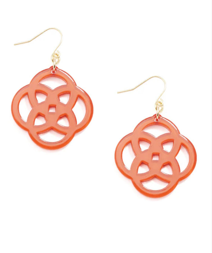 Grace Drop Earring-Coral
