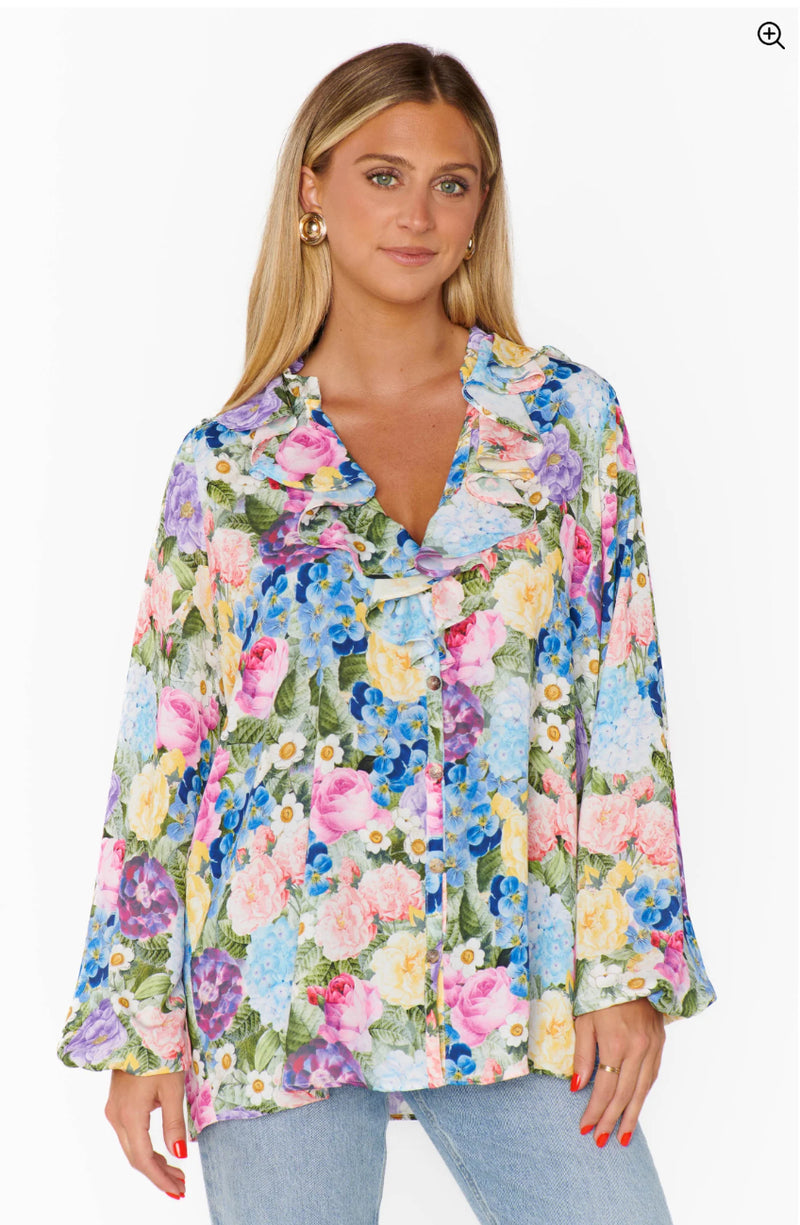 Show Me Your MuMu Suki Ruffle Flower Top