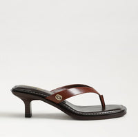 Dollie Thong Sandal- Burnt Brandy Leather