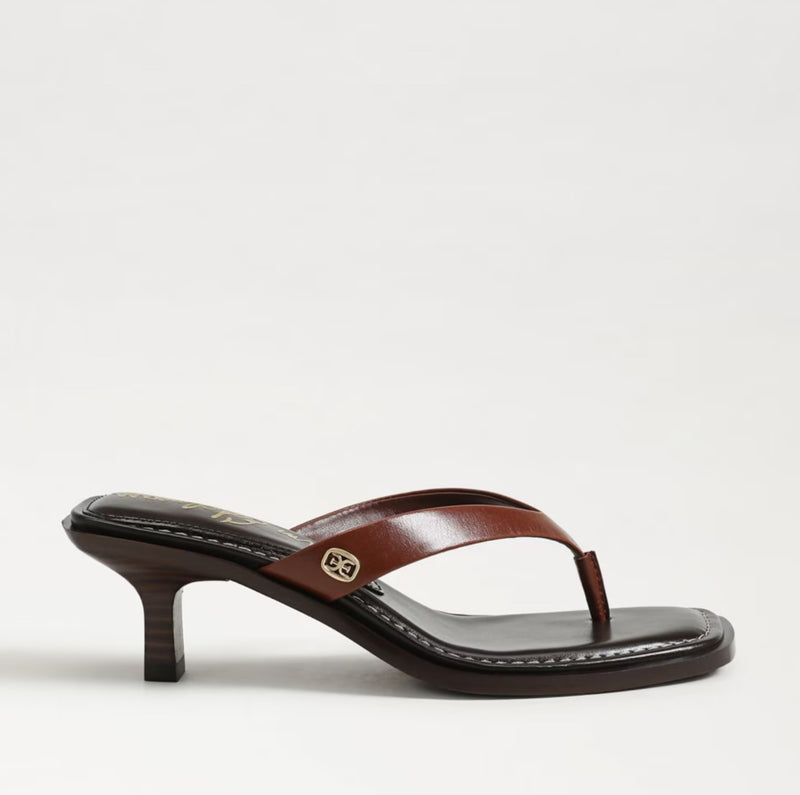 Dollie Thong Sandal- Burnt Brandy Leather