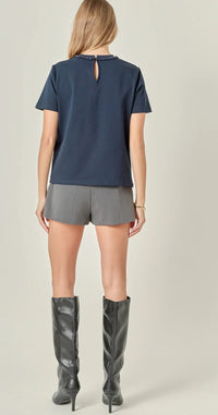 English Factory- Beaded Bow Shirt