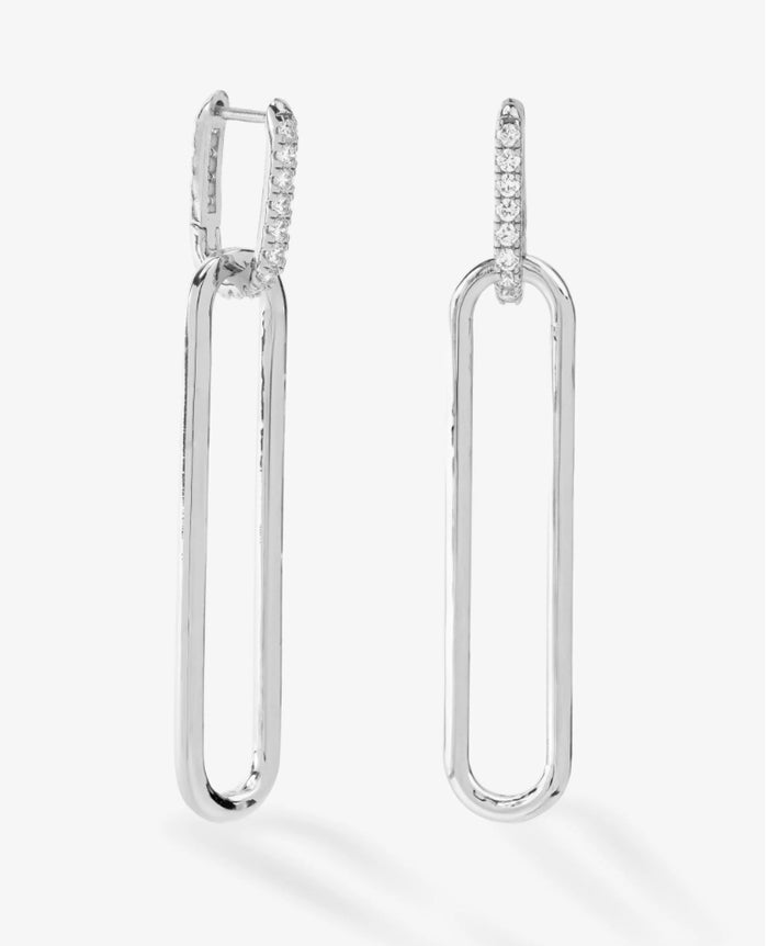 Mama Carrie Chain Convertible Huggies - Silver/White