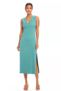 Aqua Ribbed Karen Kane Dress