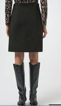 Joseph Ribkoff- Faux Suede A-Line Skirt