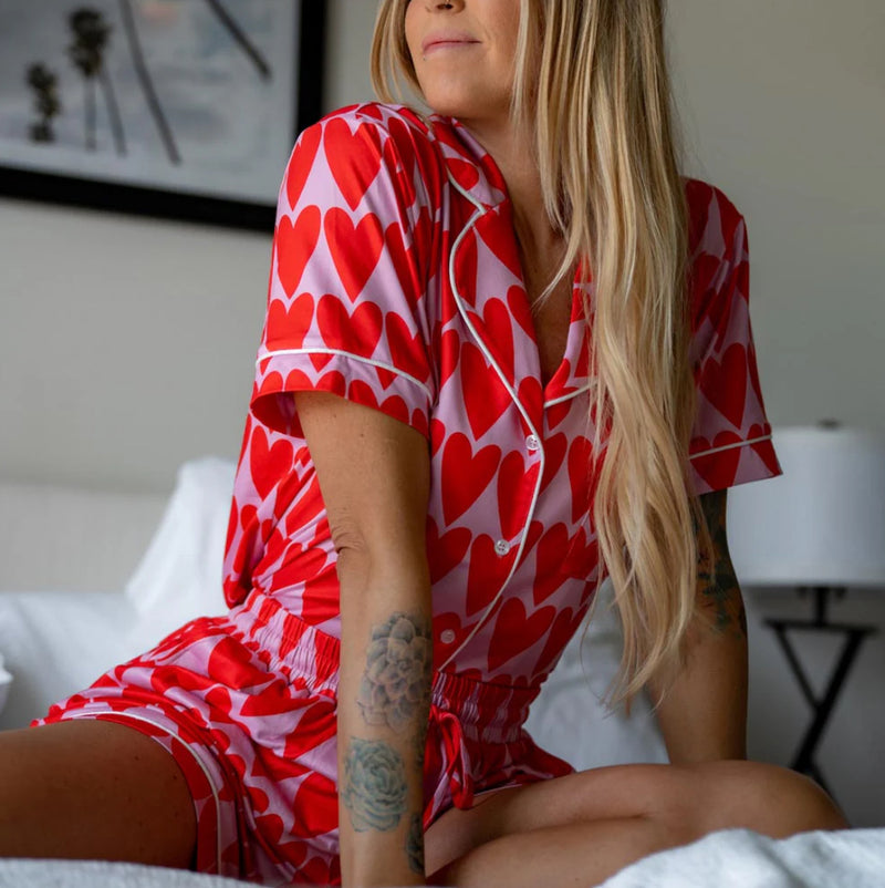 Red Hearts Loungewear Set