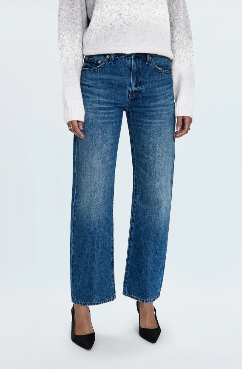 Pistola Lexi Mid Rise Bowed Straight Jeans