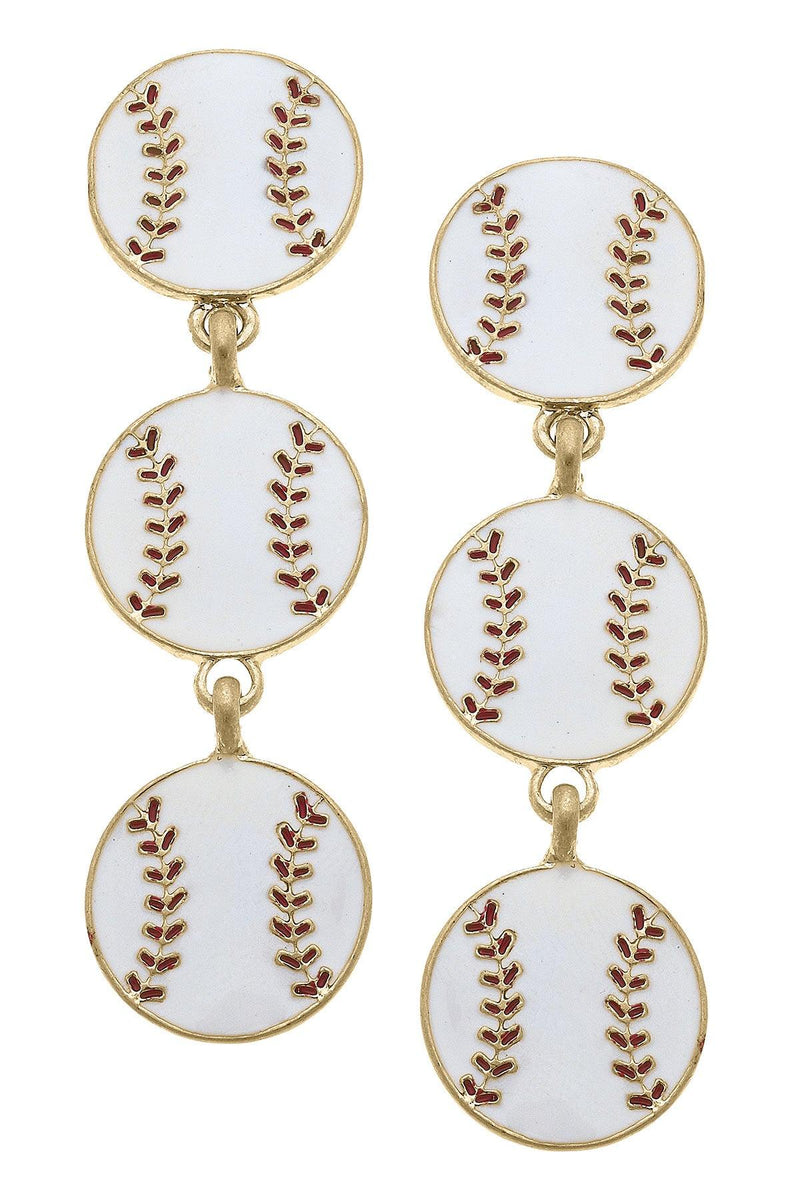 Baseball Drop Earrings