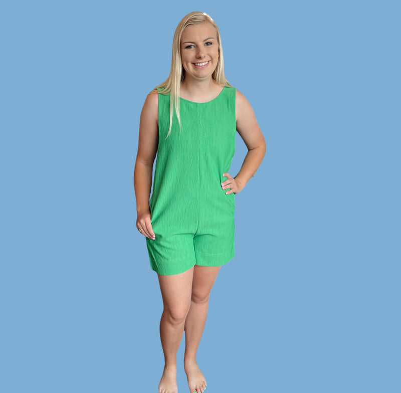 Hunter Green Romper