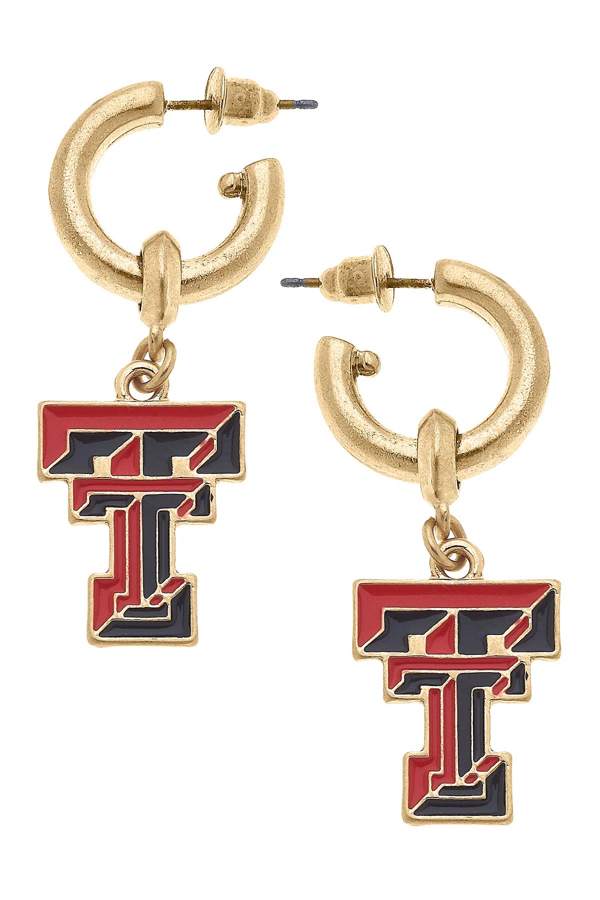 Texas Tech Hoop Earrings