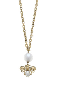 Pearl Bumble Bee Necklace