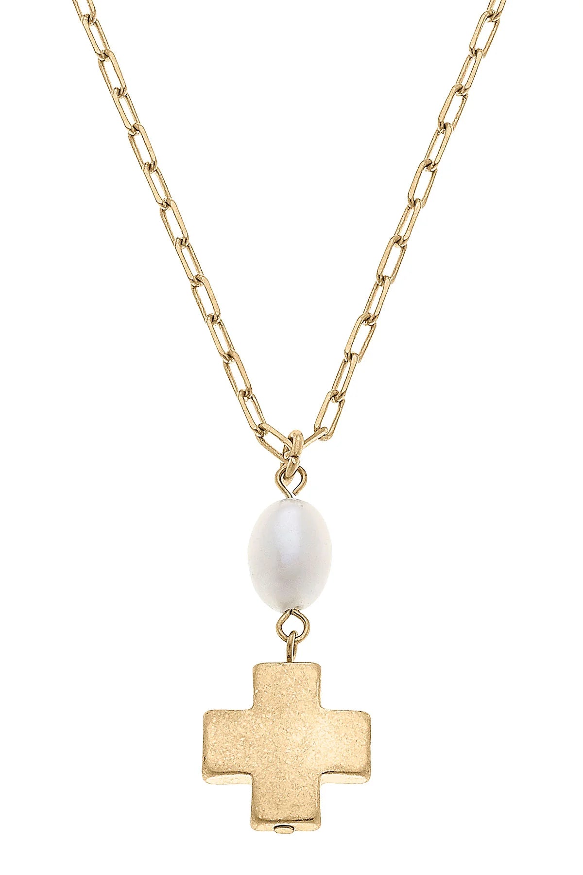 Edith Square Cross Necklace