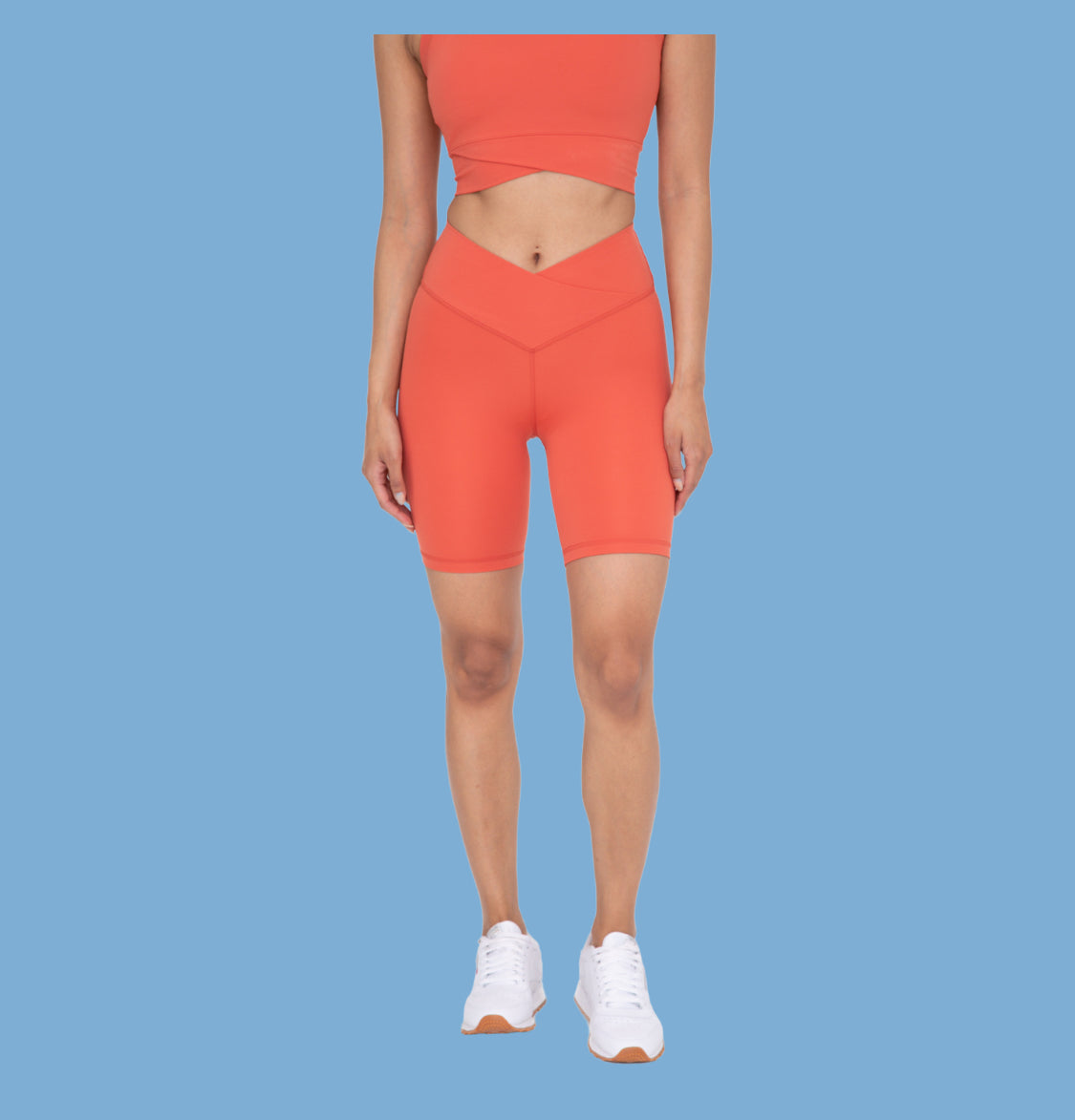 Winter Coral Biker Shorts