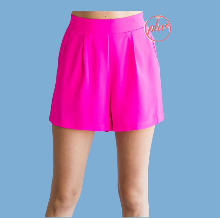 Hot Pink PLUS Shorts JODIFL