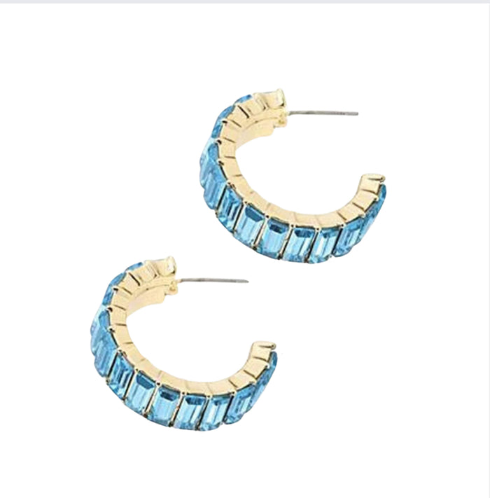 Blue Crystal Earrings